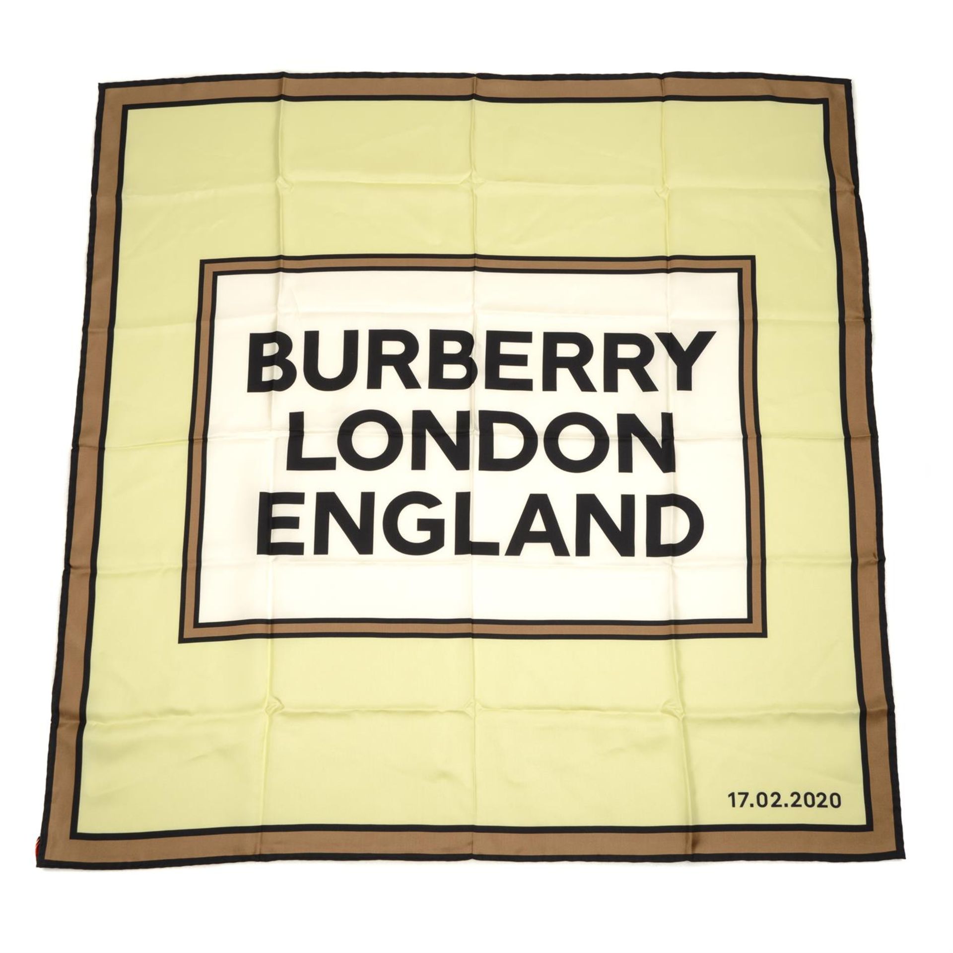 BURBERRY - a silk scarf.