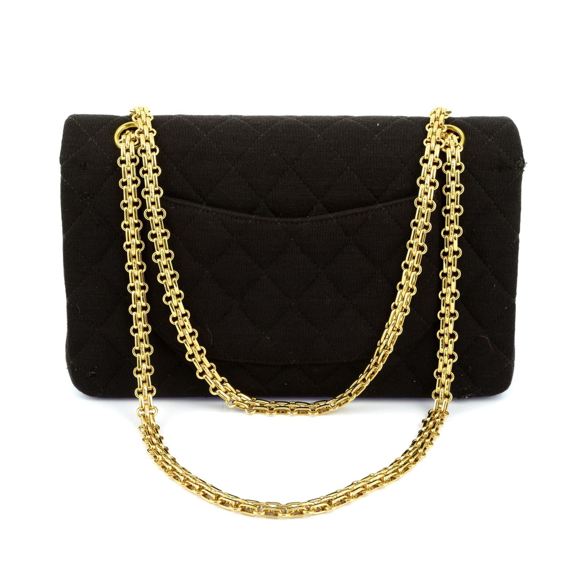 CHANEL - a Jersey fabric Classic double flap handbag. - Image 2 of 6