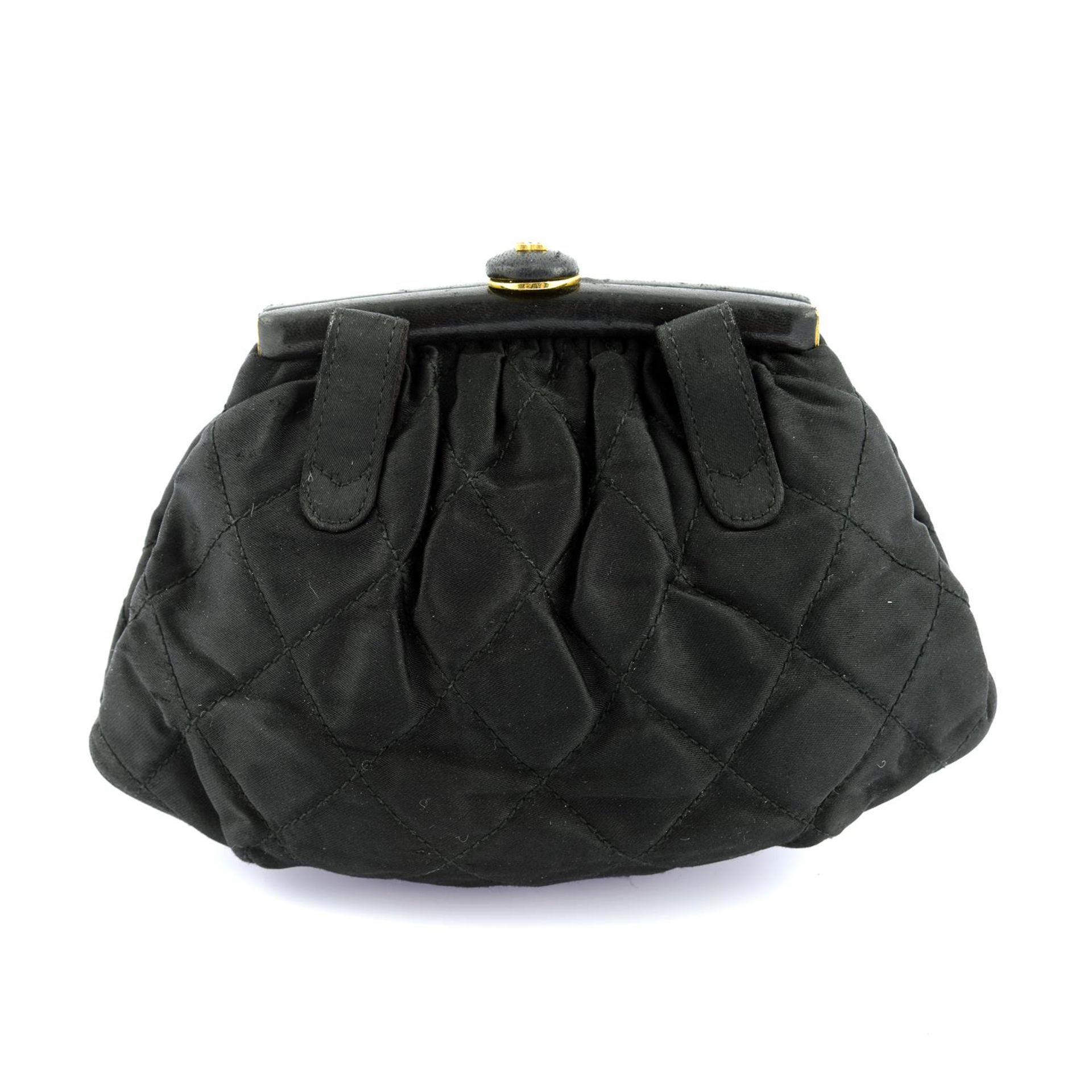 CHANEL - a 1989 black fabric small clutch bag. - Image 2 of 6