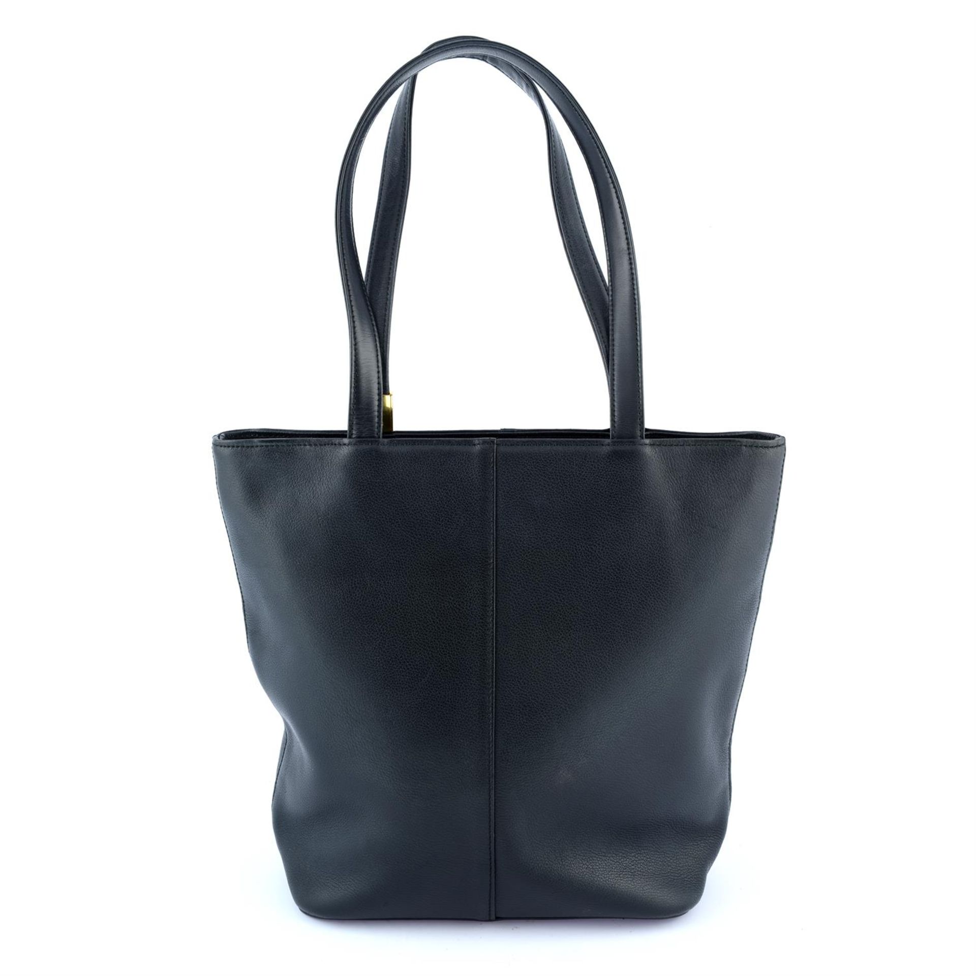BURBERRY - a black leather tote. - Image 2 of 4