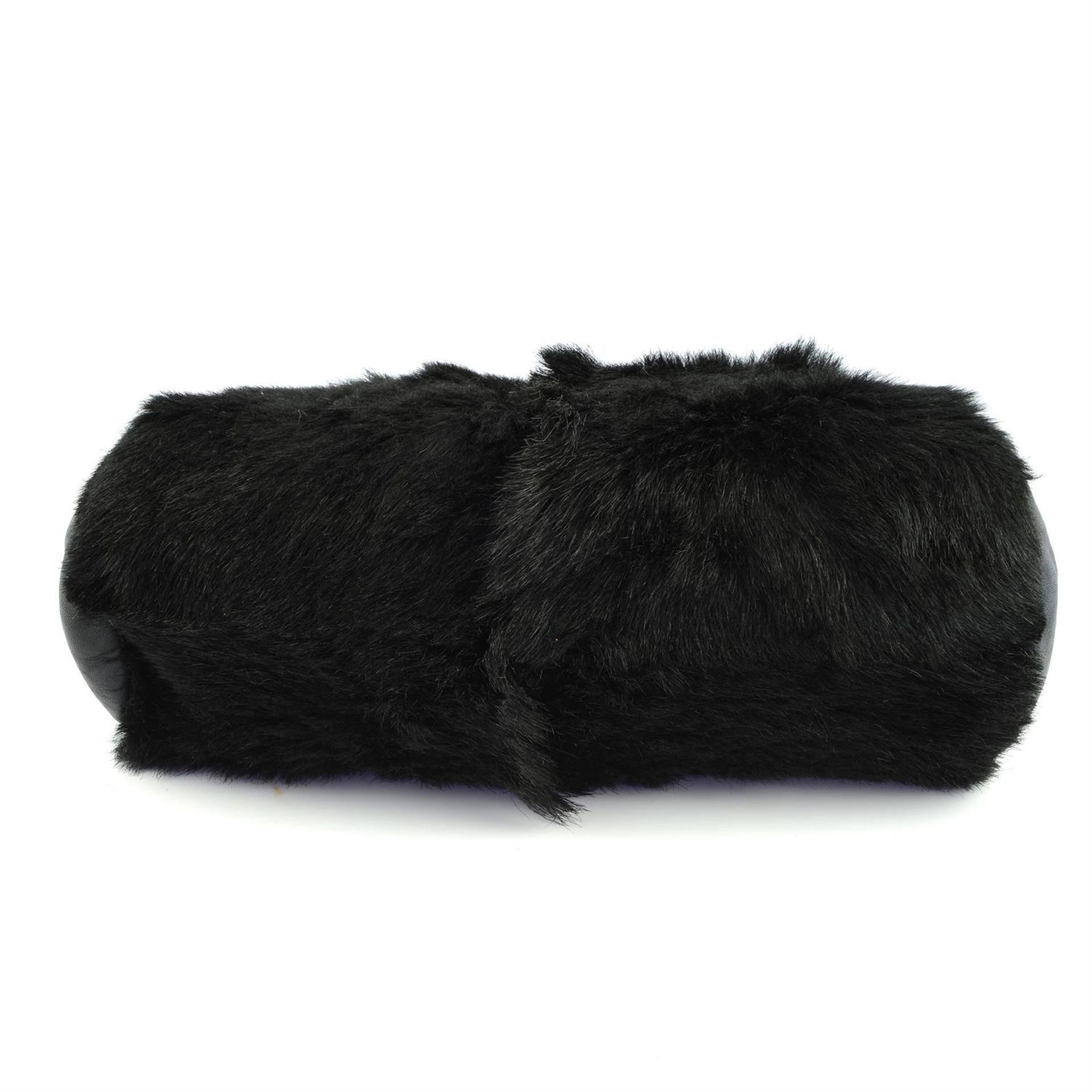 CHANEL - a black goat hair frame bag. - Image 3 of 5