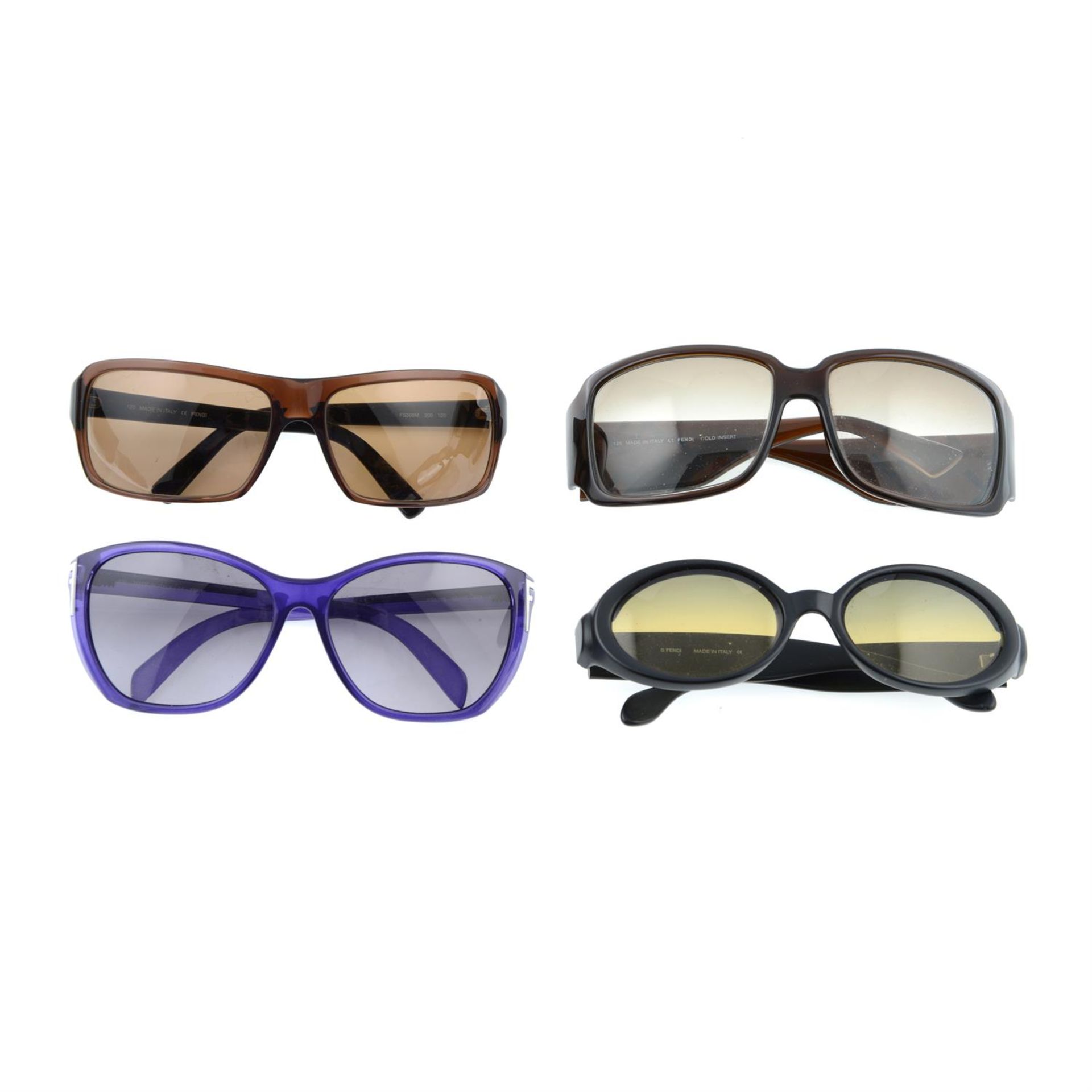 FENDI - four pairs of sunglasses.