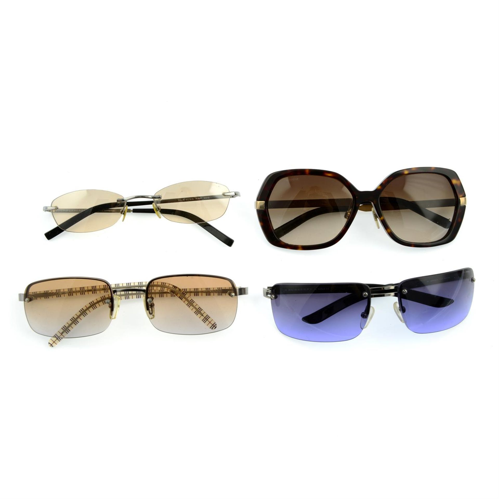 BURBERRY - four pairs of sunglasses.