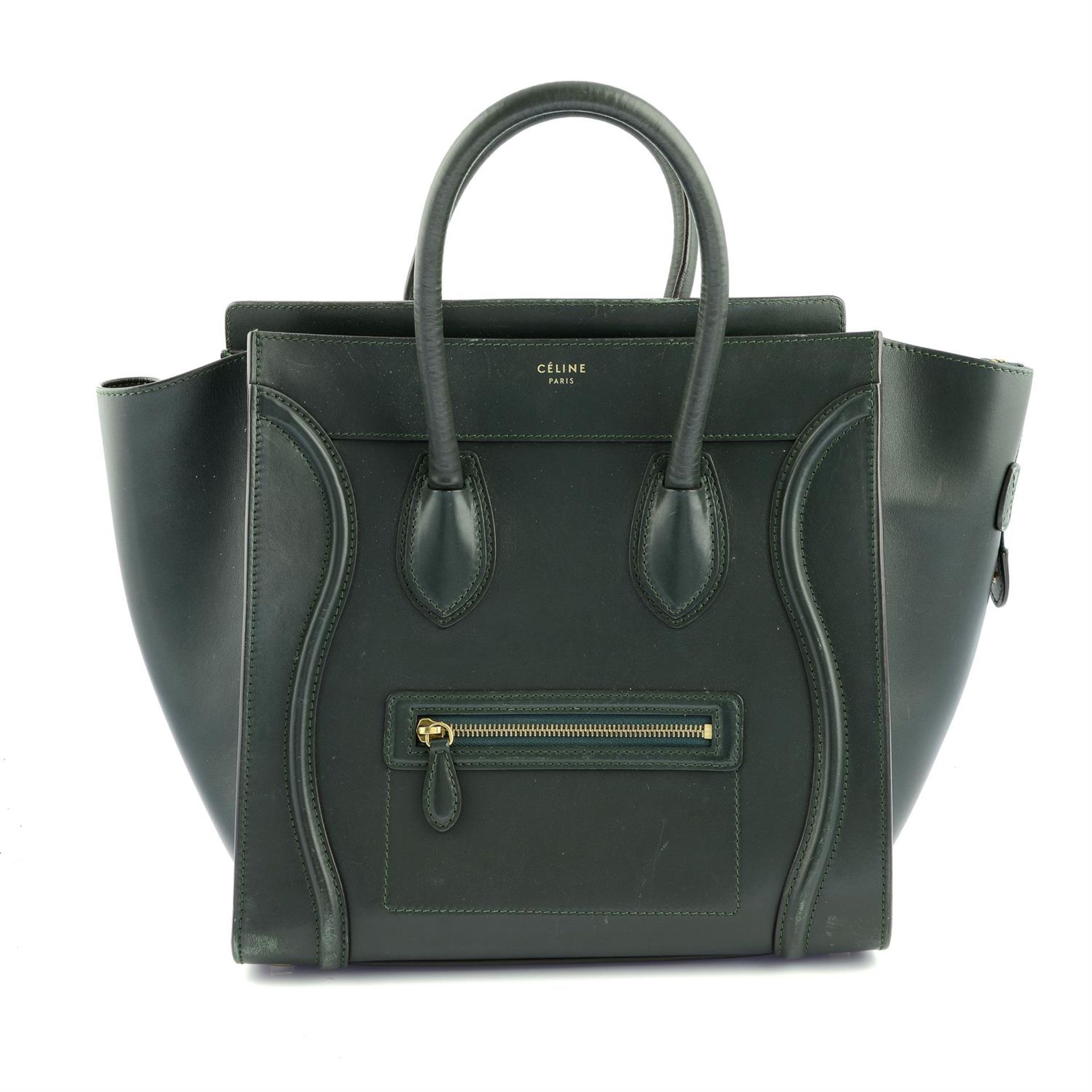 CÉLINE- a green Phantom Tote handbag.