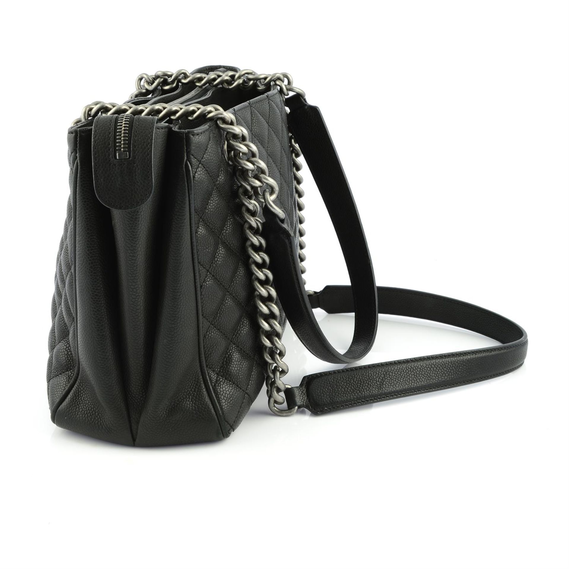 CHANEL - a black caviar leather Rock in Rome handbag. - Image 3 of 4