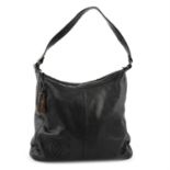 CHANEL- a black coco hobo shoulder bag.