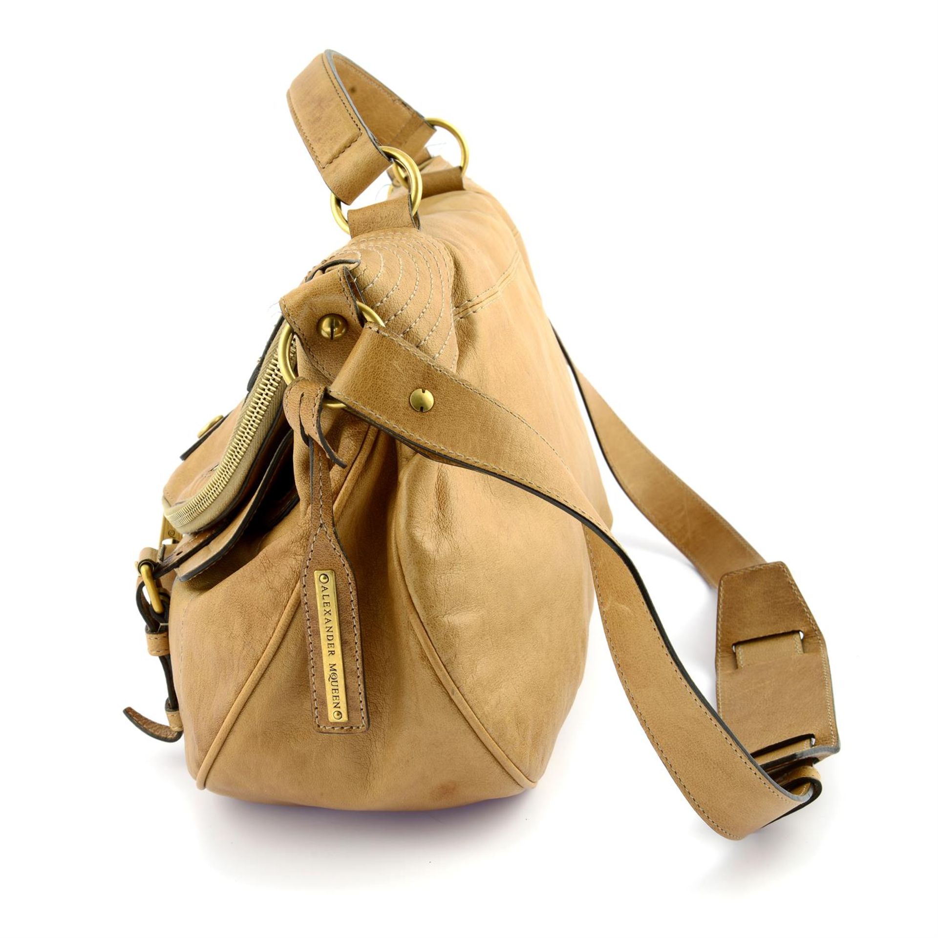 ALEXANDER MCQUEEN - a tan leather Faithfull handbag. - Bild 3 aus 5