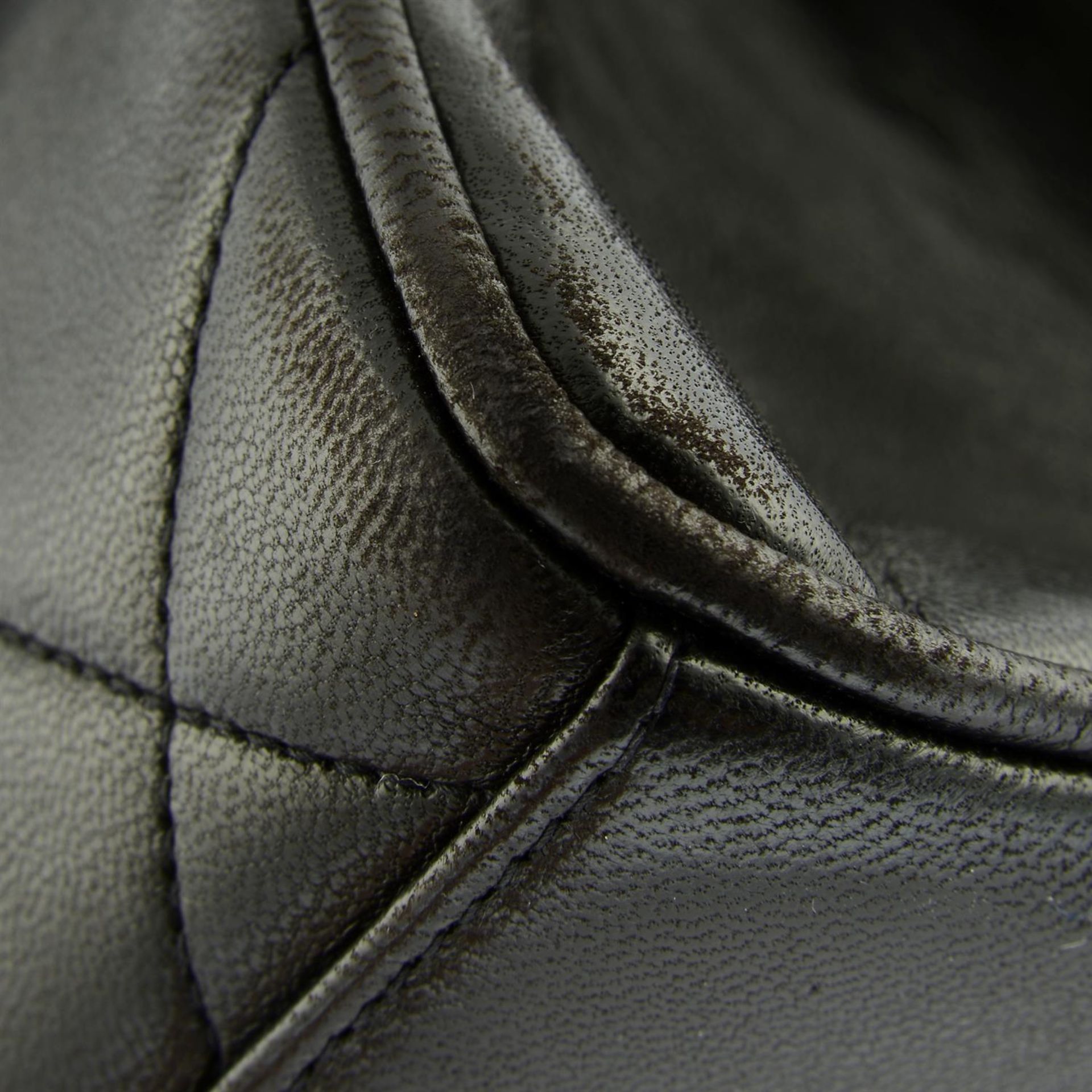 CHANEL - a black lambskin leather top handle single flap handbag. - Image 5 of 5