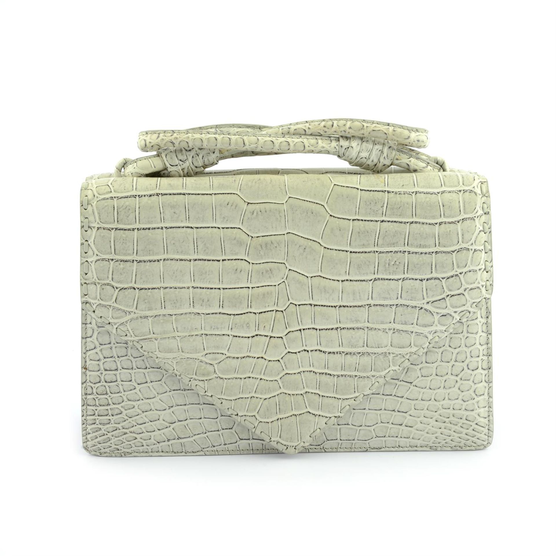 BOTTEGA VENETA - a small light beige Chene Crocodile leather Piano handbag. - Bild 2 aus 4