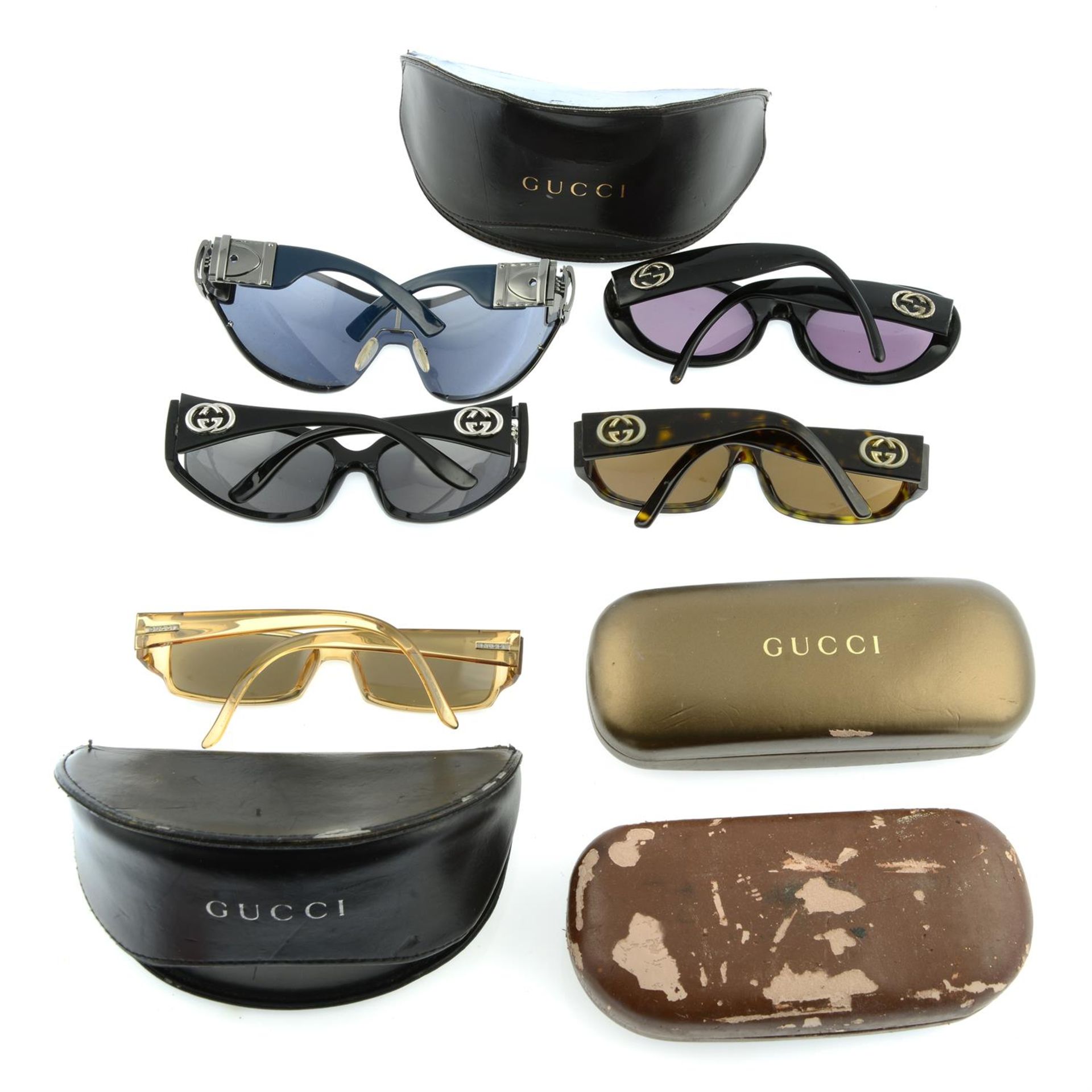 GUCCI - three pairs of sunglasses and two pairs of prescription sunglasses. - Image 2 of 2