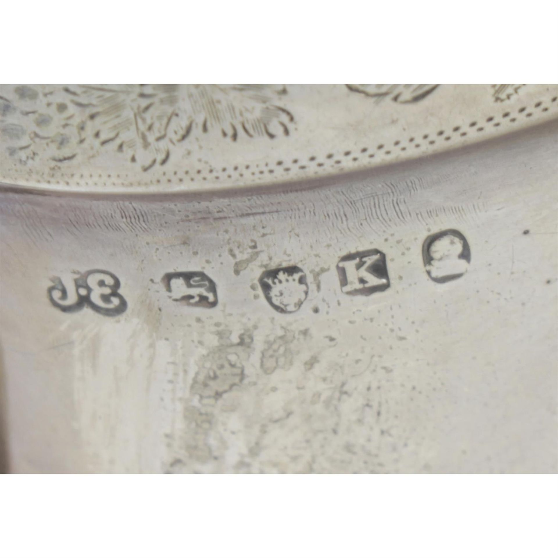 A George III silver twin-handled sugar bowl & matching cream jug. - Image 2 of 3