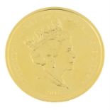 Gibraltar, Elizabeth II, gold commemorative Double-Sovereign 2018.