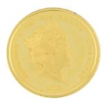 Gibraltar, Elizabeth II, gold commemorative proof Half-Sovereign 2018,