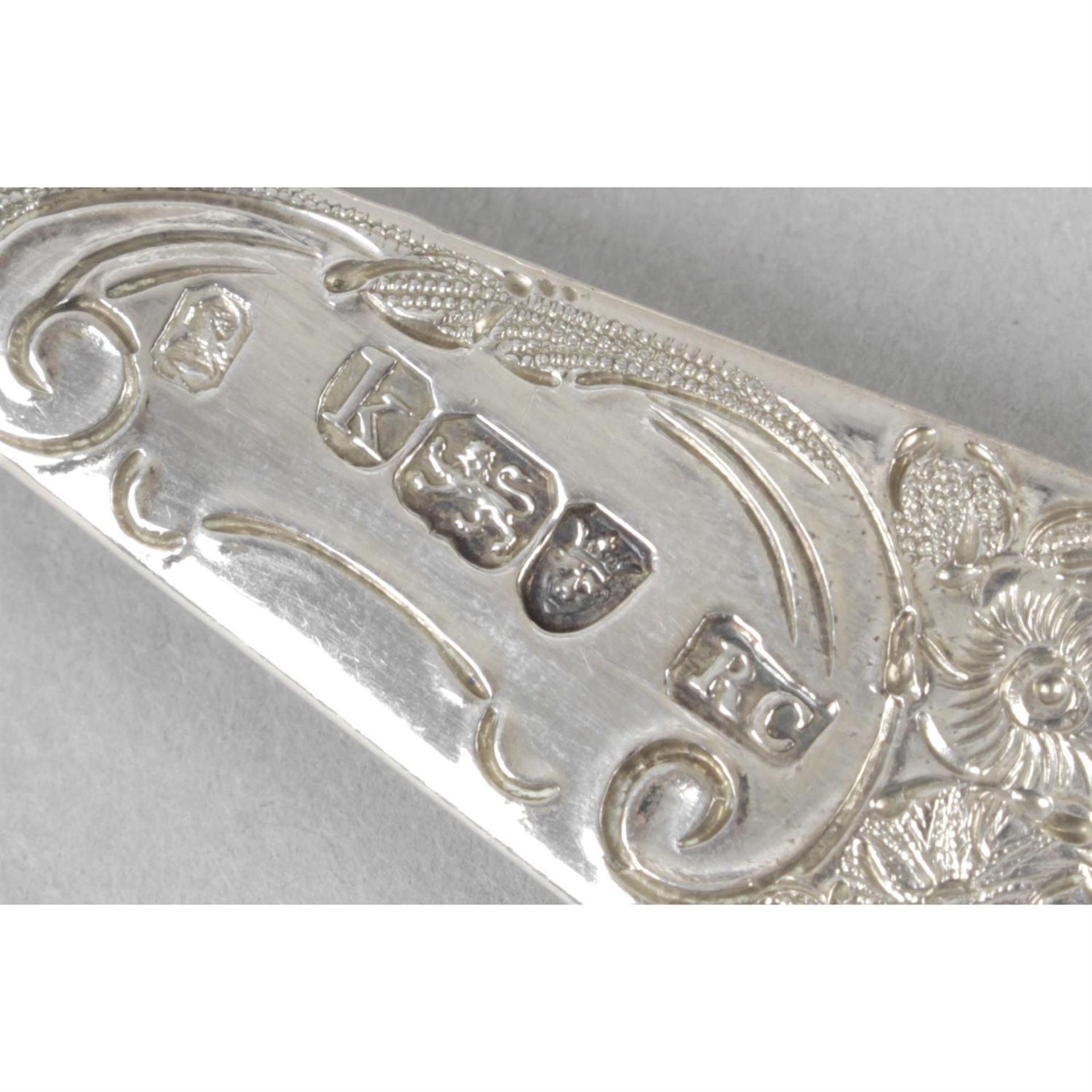 A pair of George III silver 'berry' spoons. - Image 2 of 2