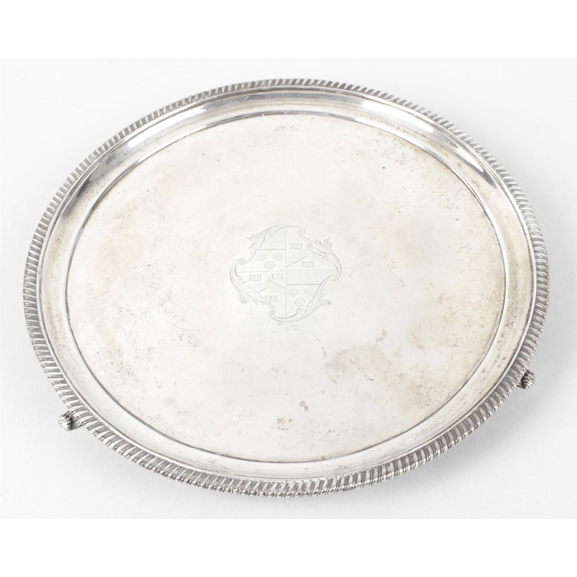 A George III silver salver, by Peter & William Bateman.