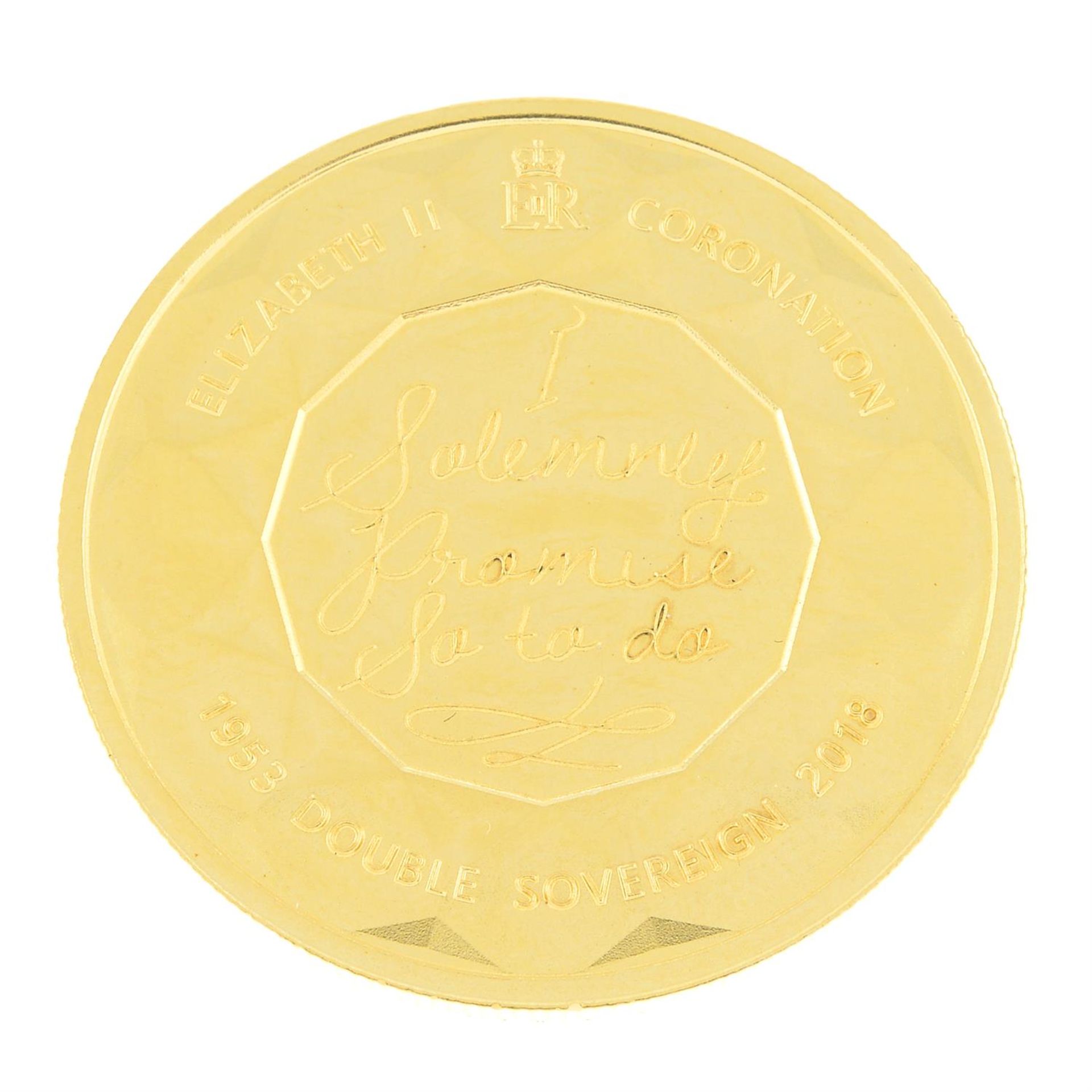 Gibraltar, Elizabeth II, gold commemorative Double-Sovereign 2018. - Image 2 of 2