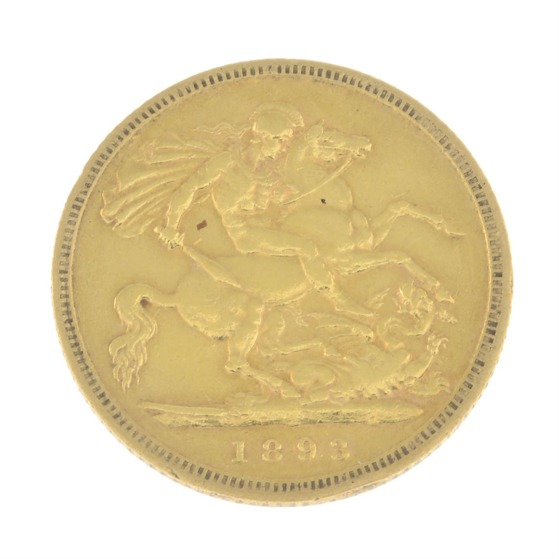 Victoria, Half-Sovereign 1893. - Image 2 of 2