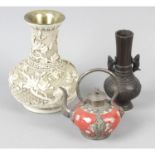 A mixed selection of assorted items, to include Halcyon Days examples, alongside vases,