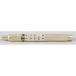 A J.C Vickery 9ct gold push button telescopic pencil.