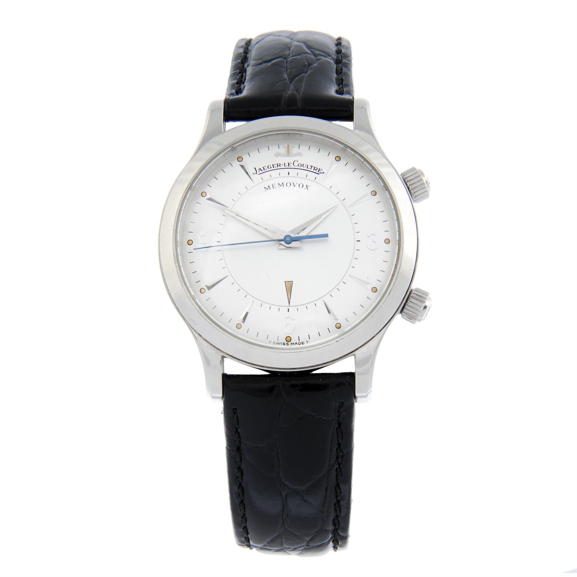 JAEGER-LECOULTRE - a stainless steel Memovox Master Control Alarm wrist watch, 36mm.