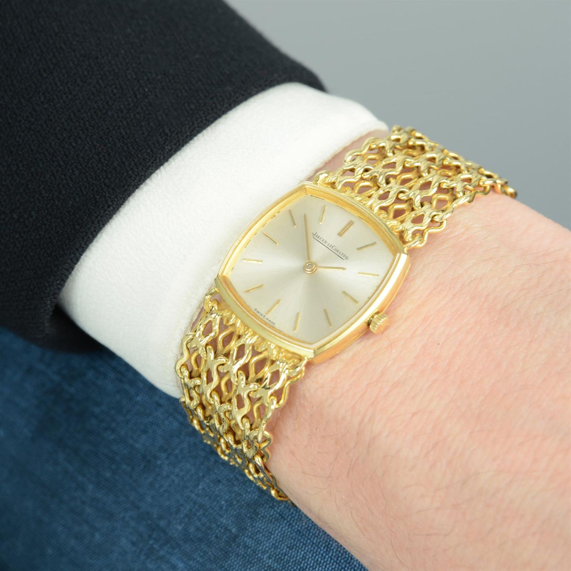 JAEGER-LECOULTRE - an 18ct yellow gold bracelet watch, 23mm. - Image 5 of 5