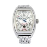 FRANCK MULLER - a stainless steel Conquistador King bracelet watch, 40mm.