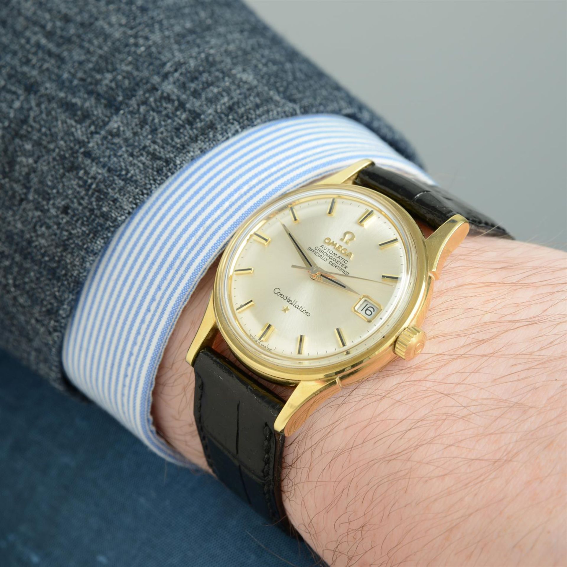 OMEGA - an 18ct yellow gold Constellation wrist watch, 33mm. - Image 5 of 5