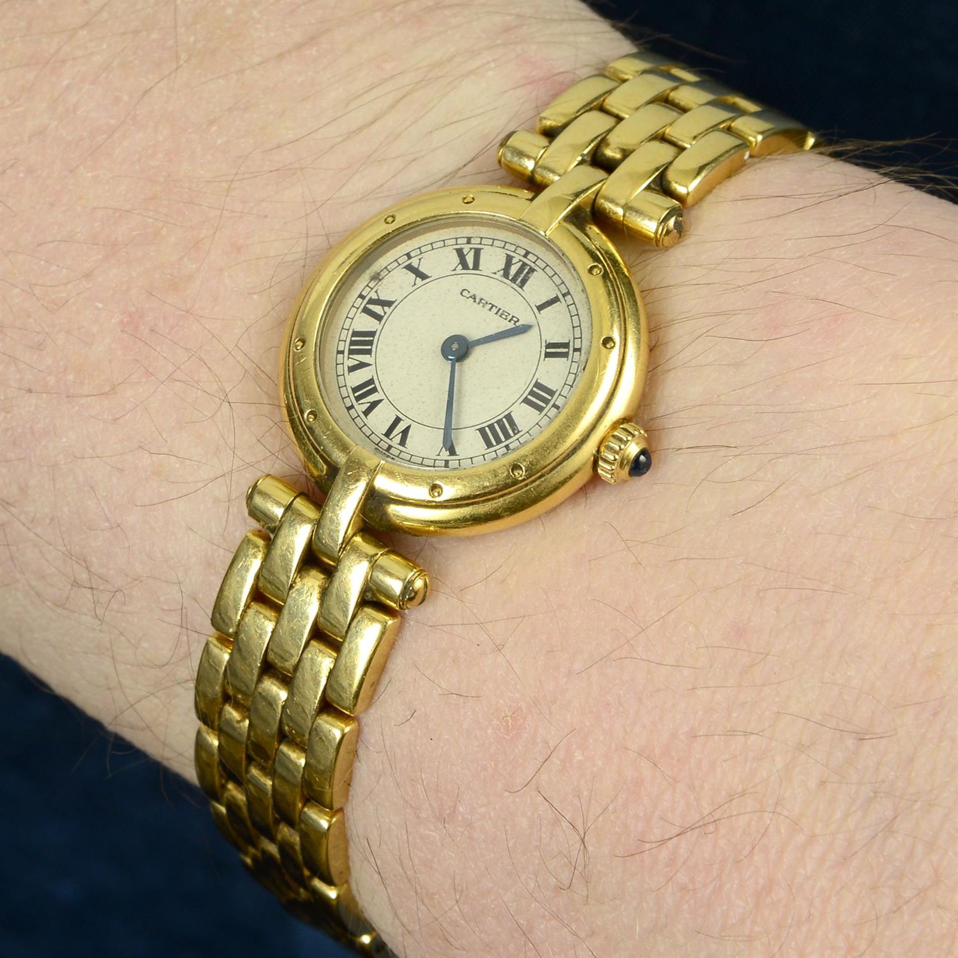 CARTIER - an 18ct yellow gold Panthere Vendome bracelet watch. - Image 6 of 6
