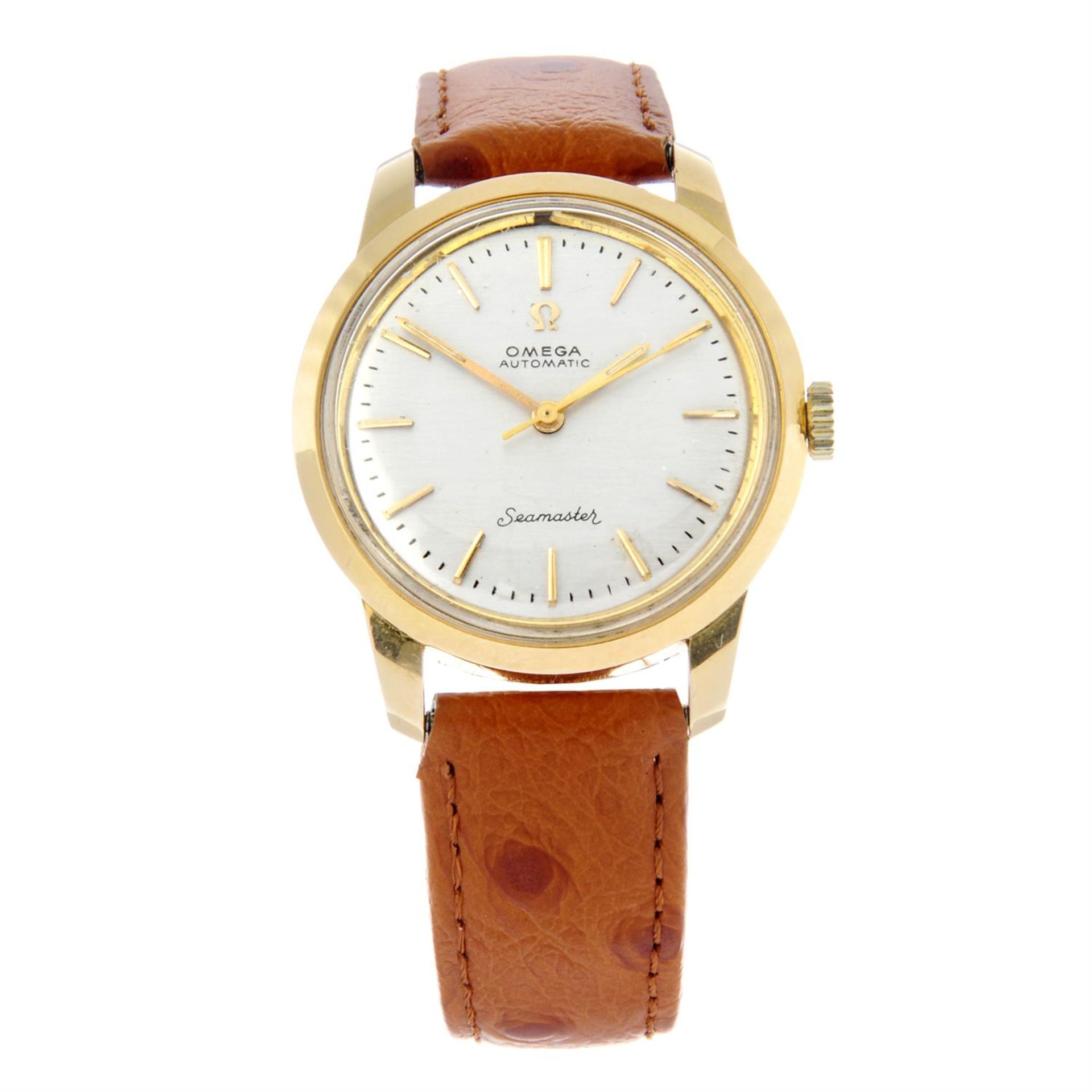 OMEGA - a gold plated Seamaster wrist watch, 35mm.