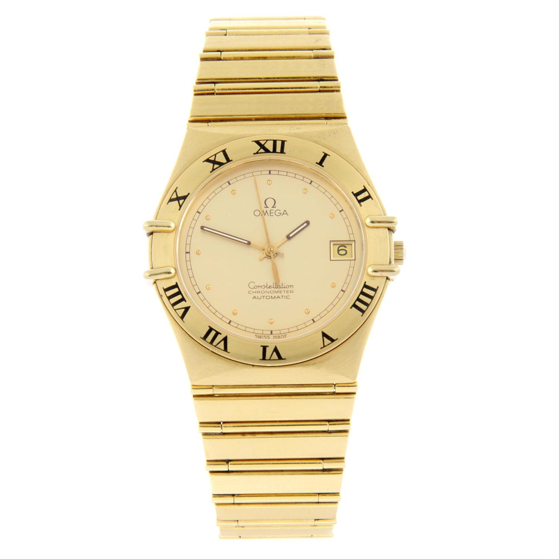 OMEGA - a 18ct yellow gold Constellation bracelet watch, 34mm.