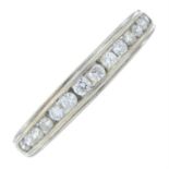 An 18ct gold brilliant-cut diamond half eternity ring.