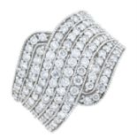 An 18ct gold pavé-set diamond dress ring.