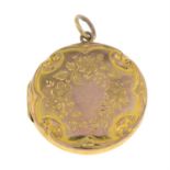 An early 20th century 9ct gold floral motif locket.