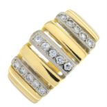 An 18ct gold brilliant-cut diamond dress ring.