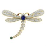 A gem-set dragonfly brooch, by Attwood & Sawyer.