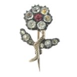 A late Georgian paste floral brooch.