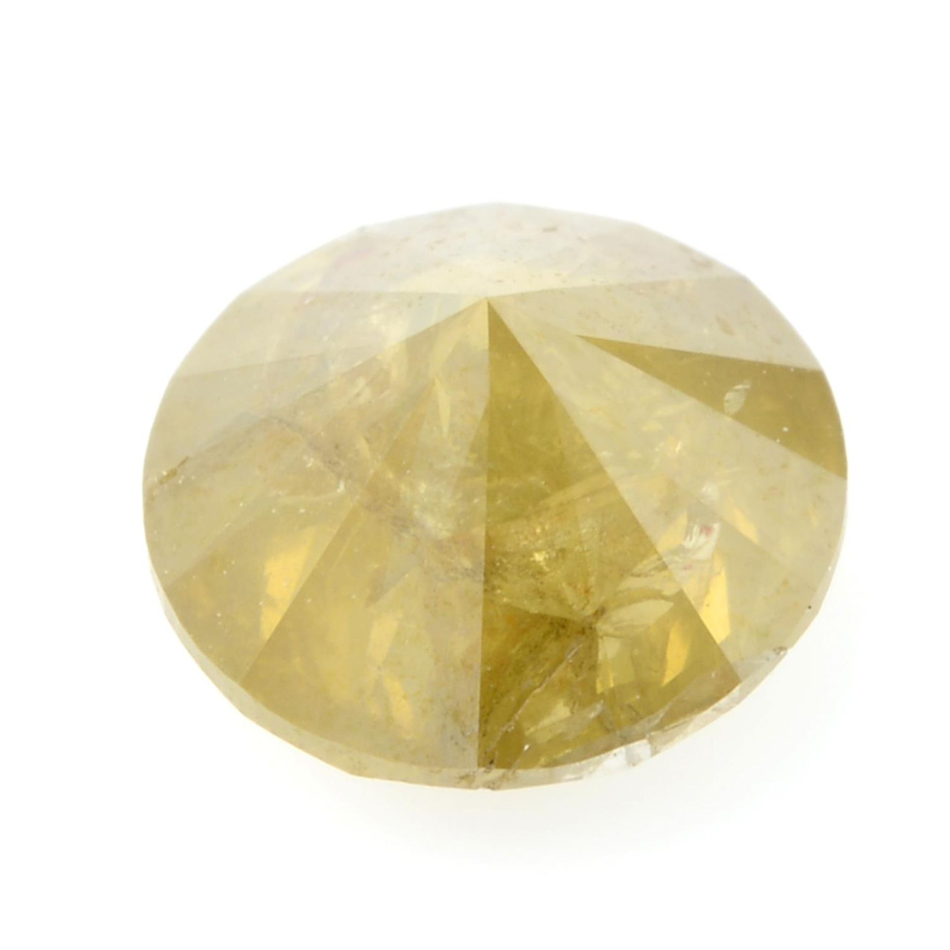 A brilliant cut fancy coloured diamond, weighing 1.05ct. natural fancy deep brownish yellow colour - Image 2 of 3