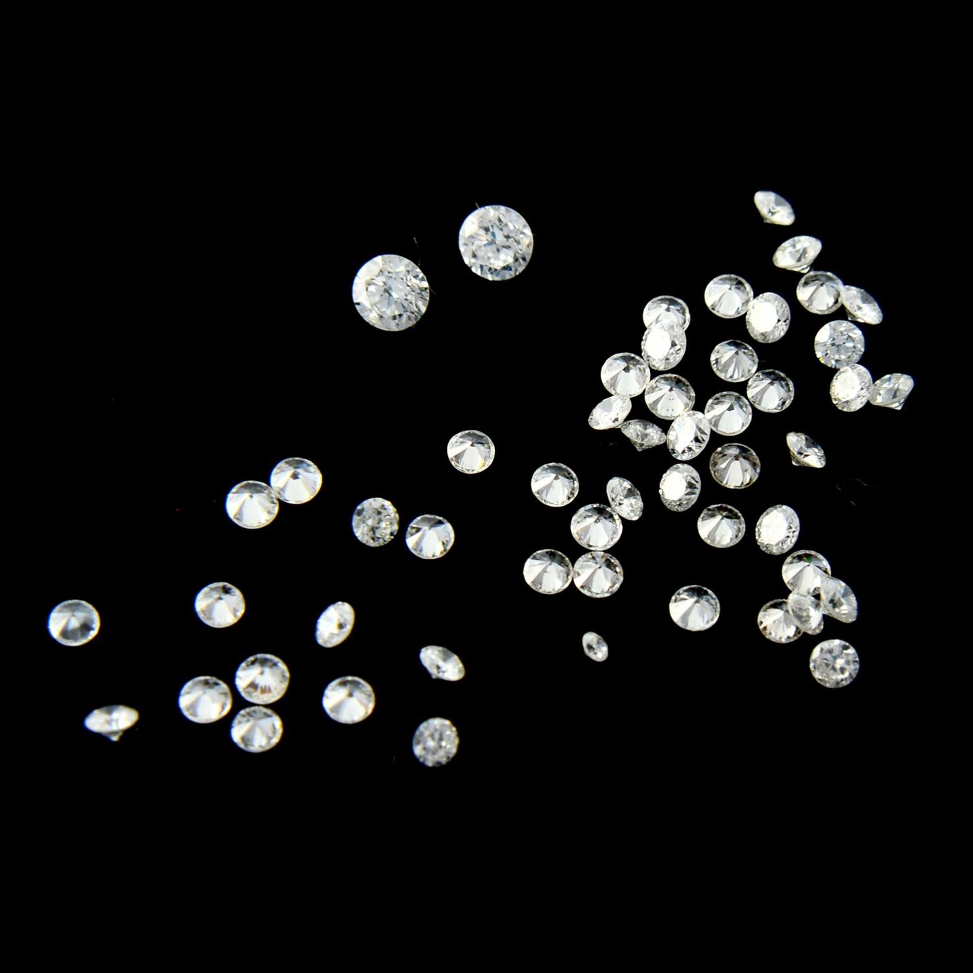 Selection of brilliant cut diamonds, weighing 4.73ct