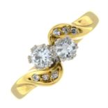 An 18ct gold brilliant-cut diamond ring.