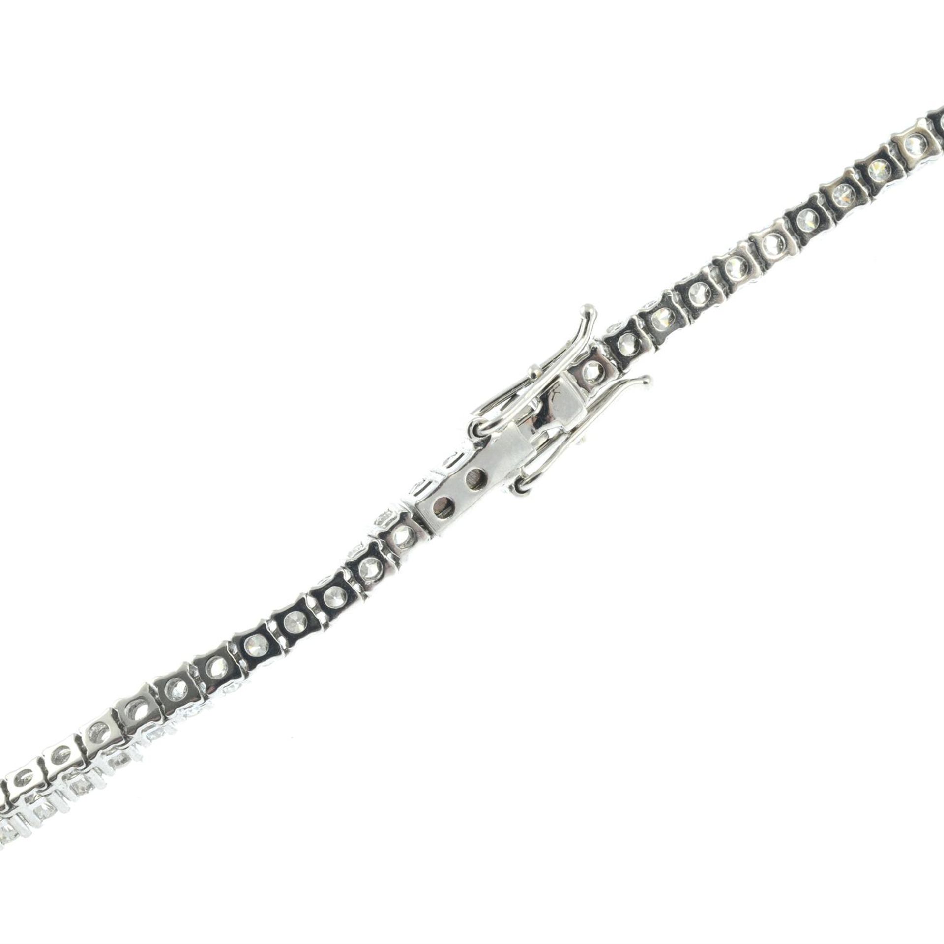 A brilliant-cut diamond line necklace. - Image 4 of 5