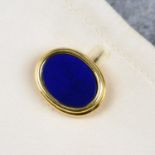 A pair of mid 20th century 18ct gold lapis lazuli cufflinks, by Tiffany & Co.