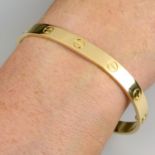 A 'Love' bangle, by Cartier.