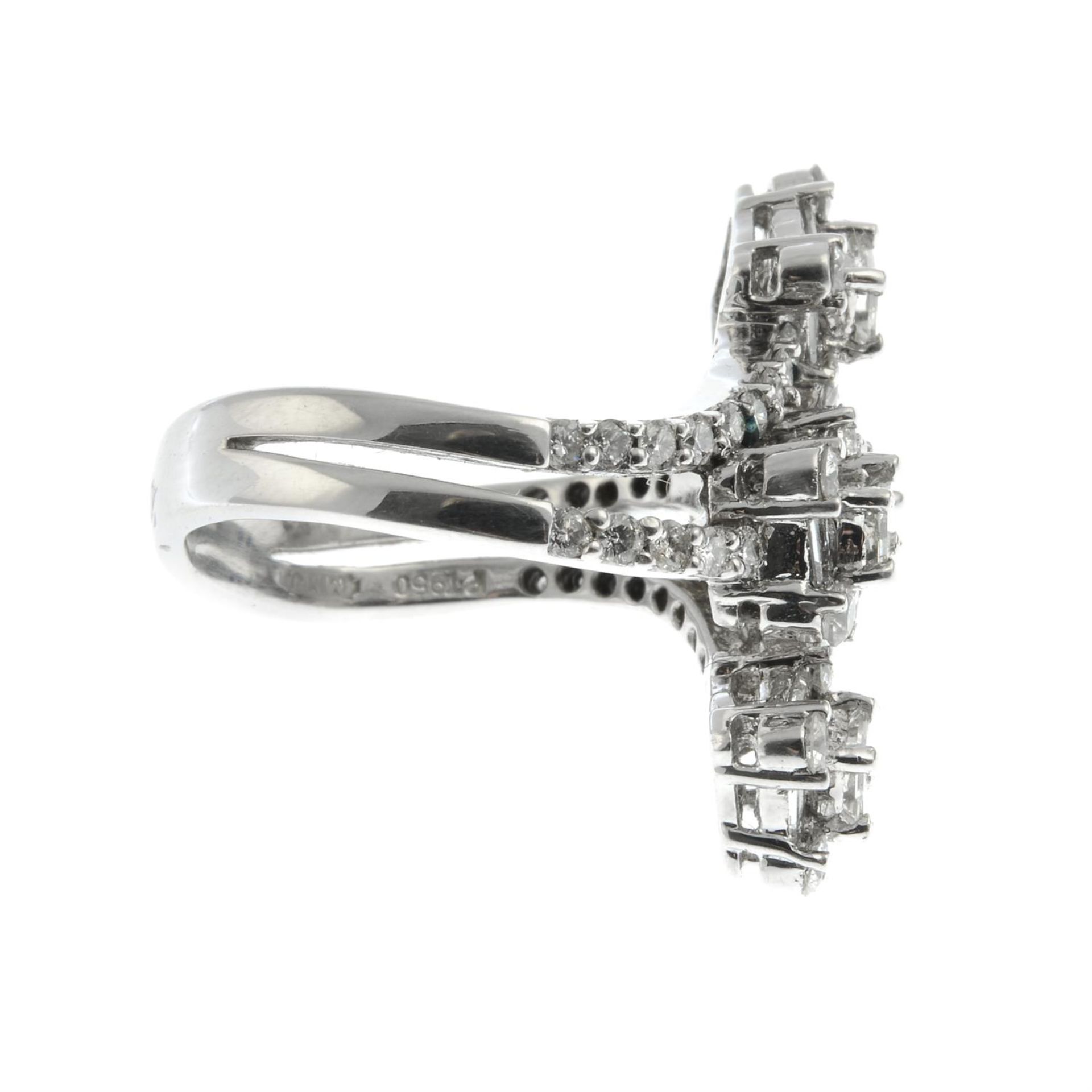 A platinum vari-shape diamond dress ring. - Image 3 of 5