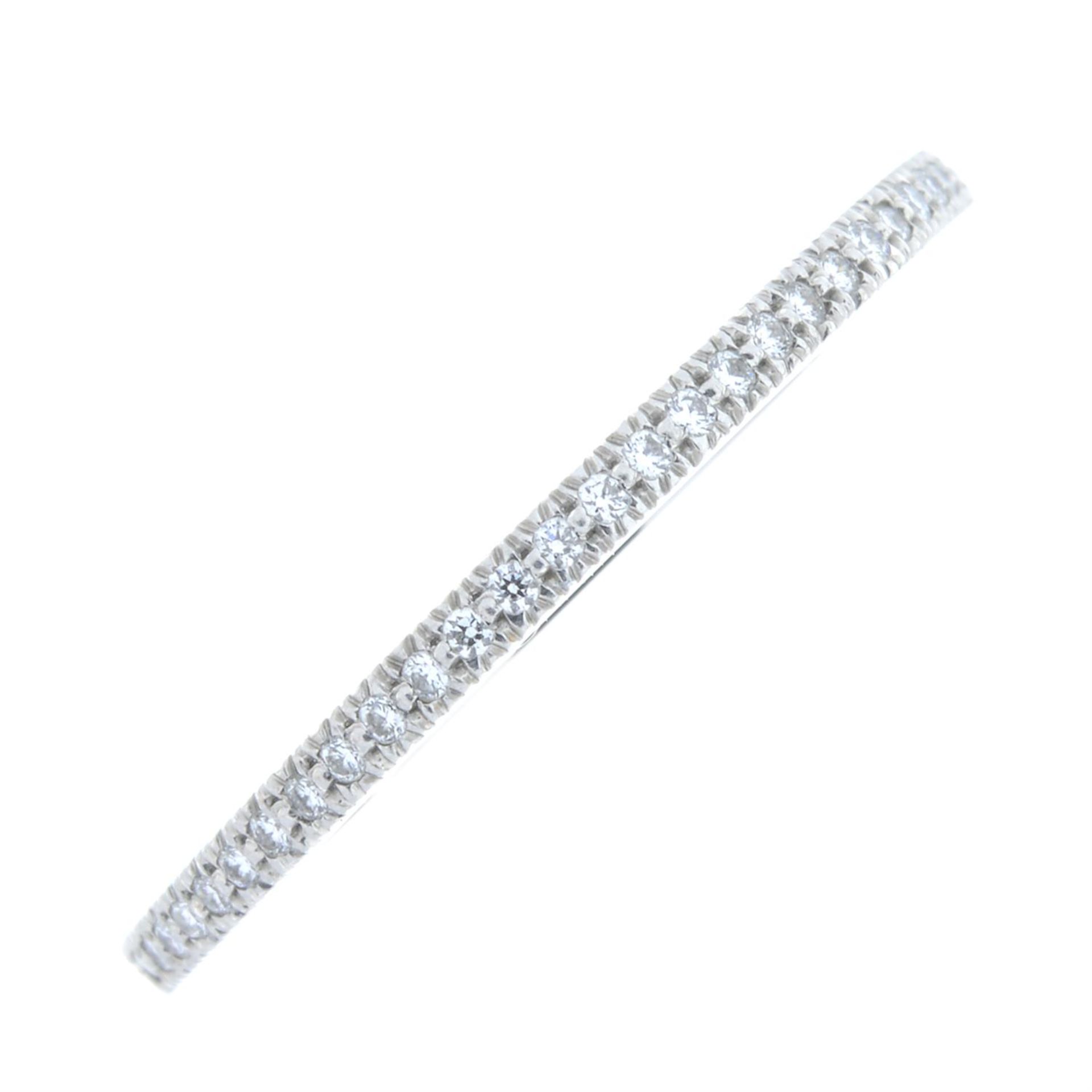 A platinum brilliant-cut diamond half eternity ring, by Tiffany & Co. - Image 2 of 5