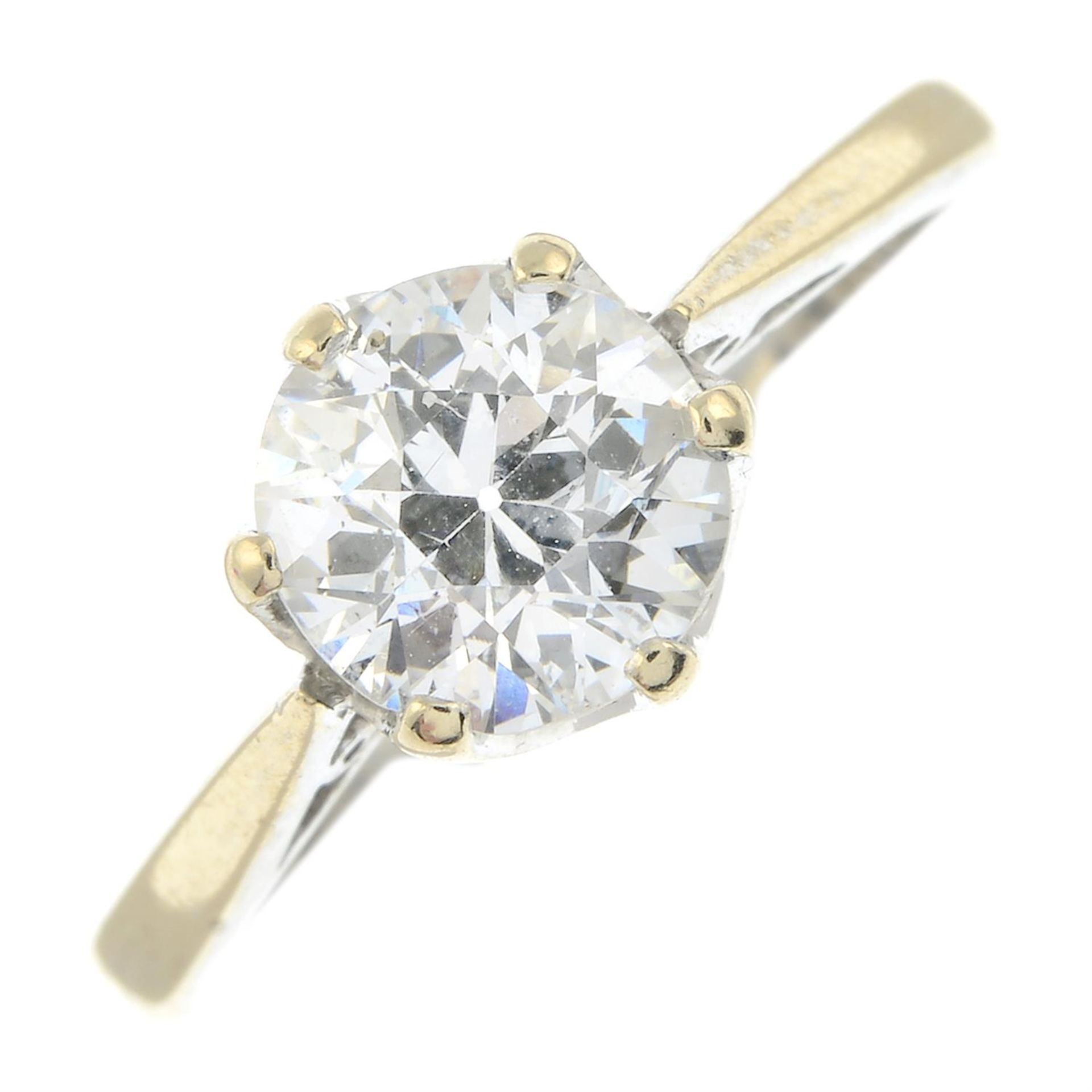 An 18ct gold circular-cut diamond single-stone ring. - Image 2 of 5