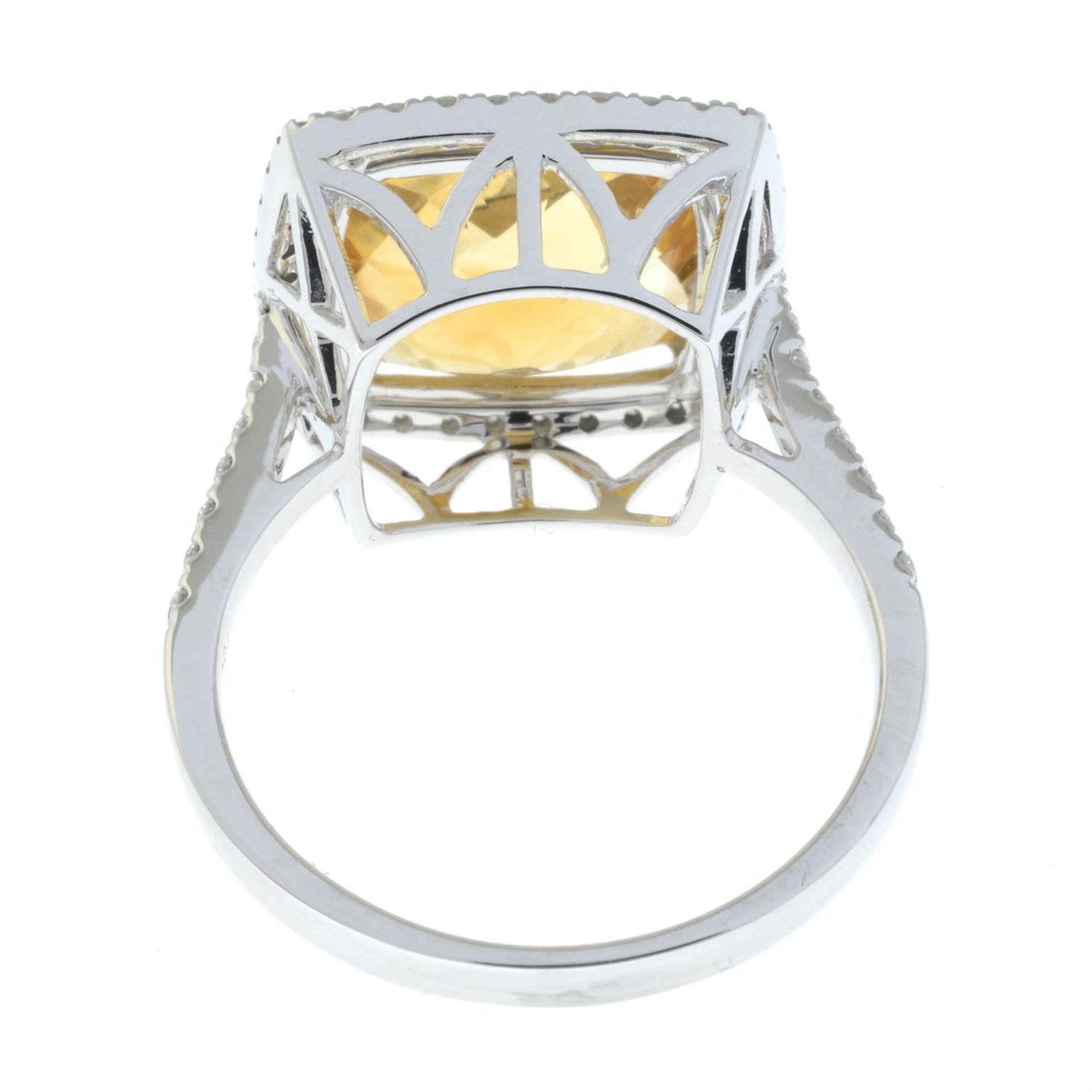 An 18ct gold citrine and brilliant-cut diamond dress ring. - Image 3 of 5