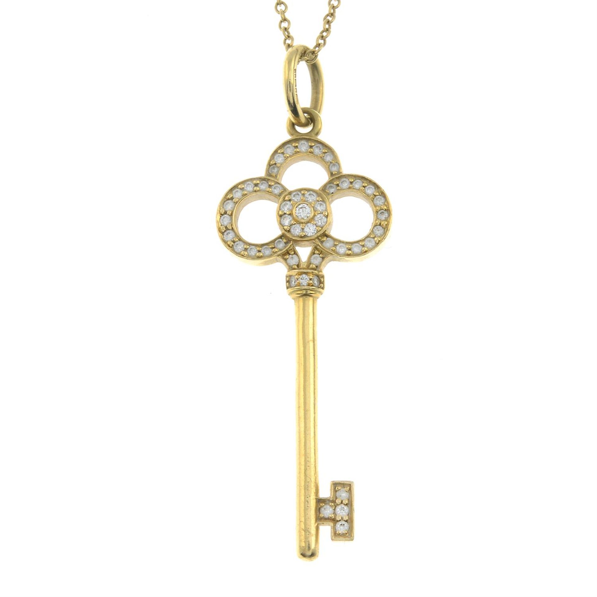 A brilliant-cut diamond 'Tiffany Keys' 'Crown' pendant, by Tiffany & Co. - Image 2 of 5