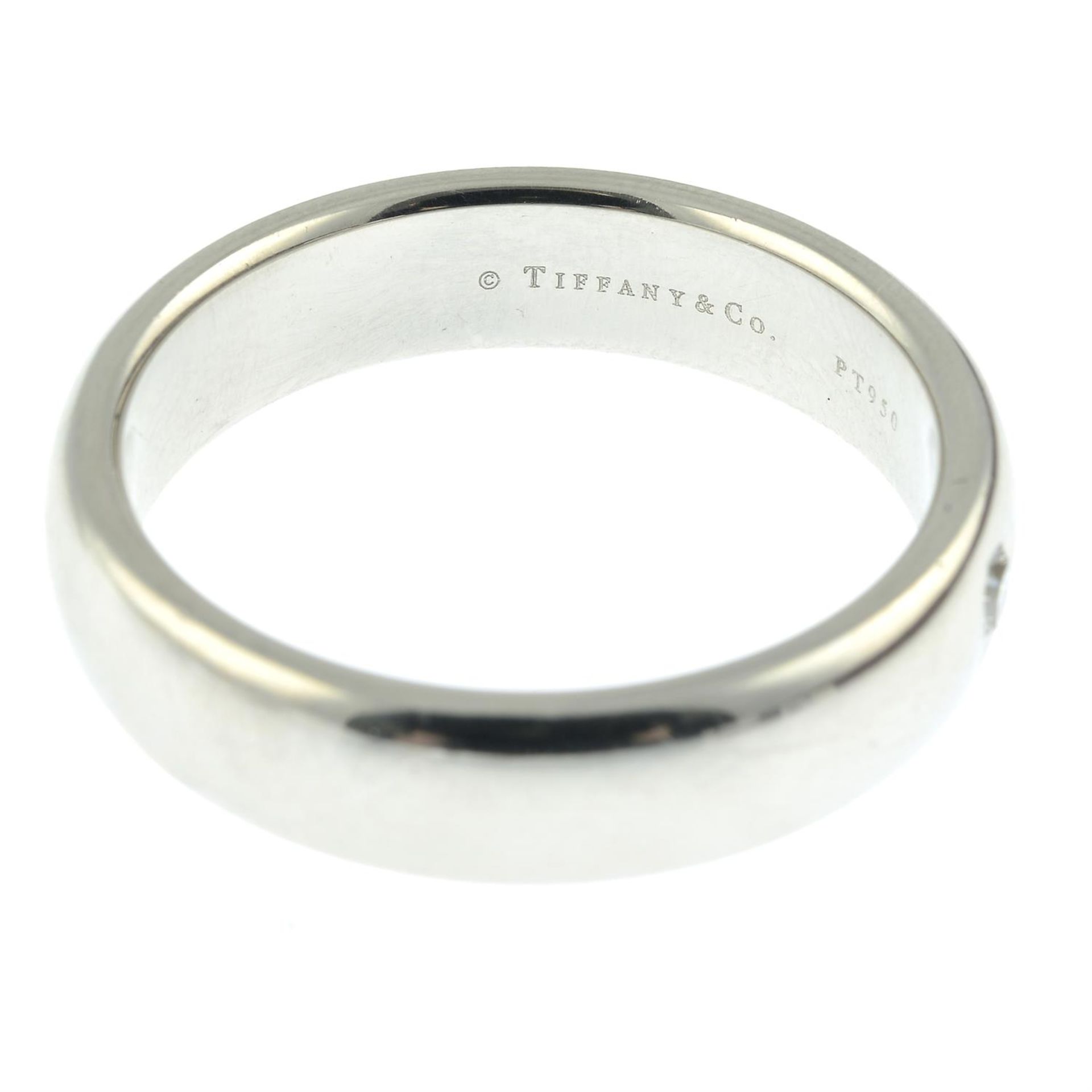 A platinum Lucida-cut diamond 'Classic' wedding band ring, by Tiffany & Co. - Image 5 of 6