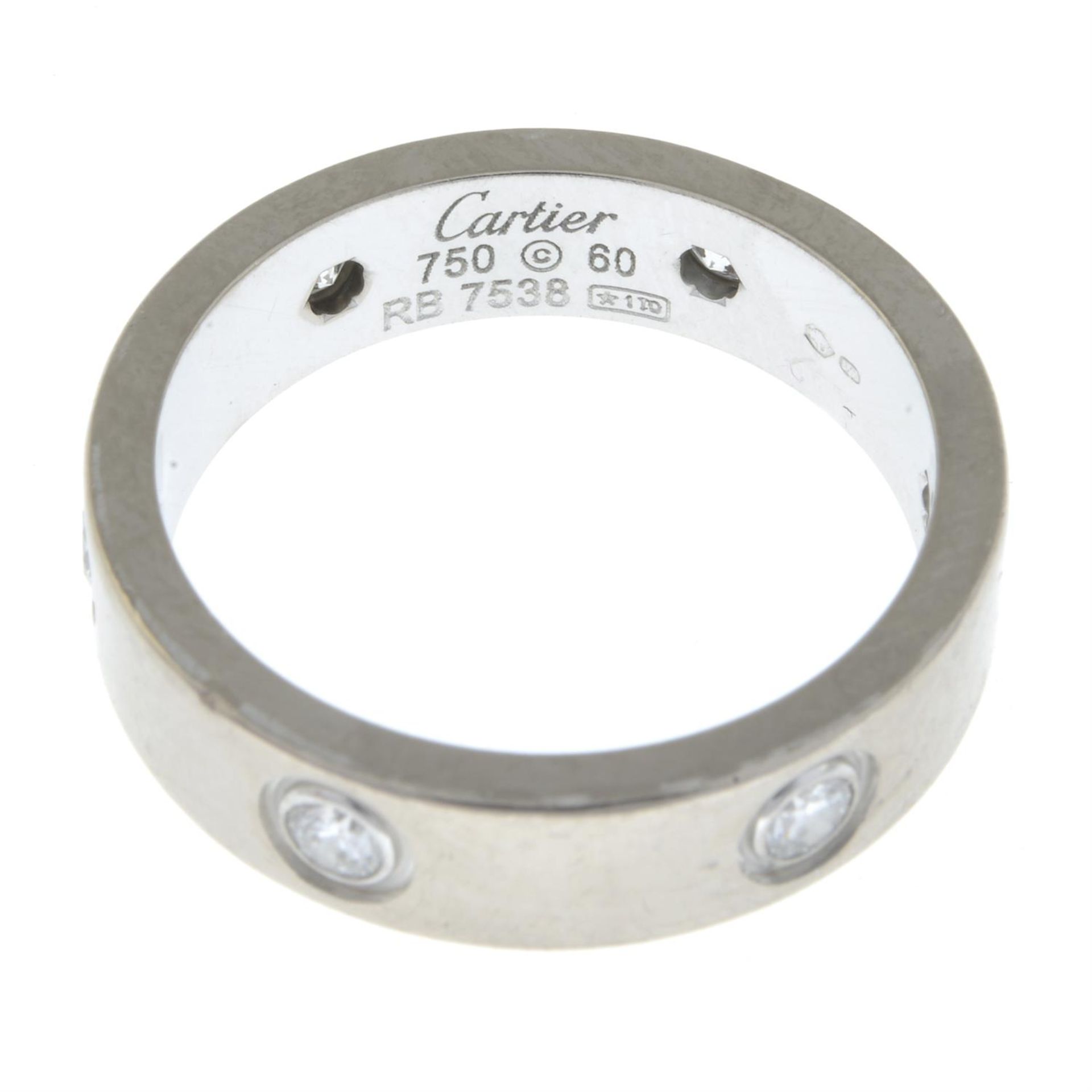 An 18ct gold brilliant-cut diamond 'Love' ring, by Cartier. - Image 4 of 5