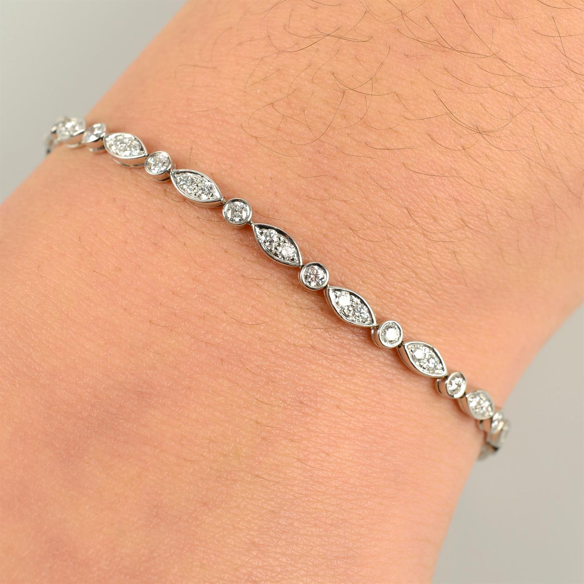 A diamond 'Jazz' bracelet, by Tiffany & Co.